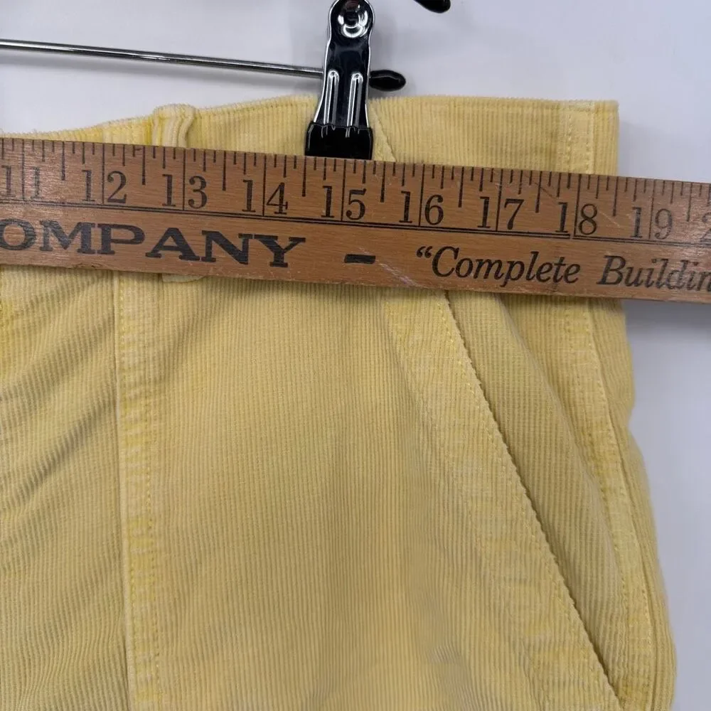 Outerknown Seventyseven Cord Utility Shorts Yellow Organic Cotton Men’s 36